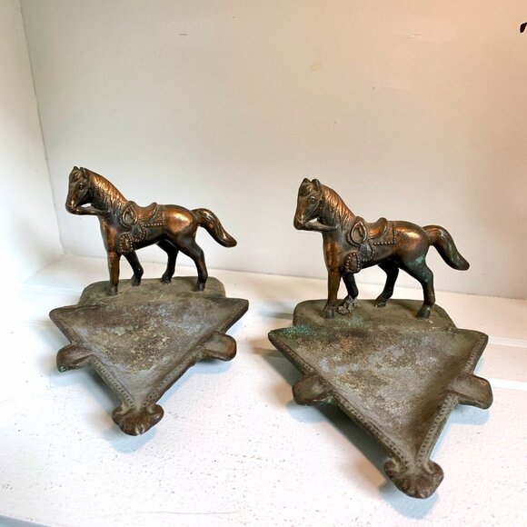 Vintage Copper Horse Ashtrays Set of 2 - Picture 2 of 11